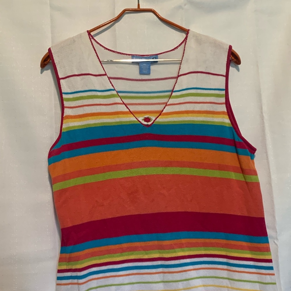XL Evan Picone#Vest/Top Shell.Year Round Color!#100%Cotton!Wear Alone or Layer!